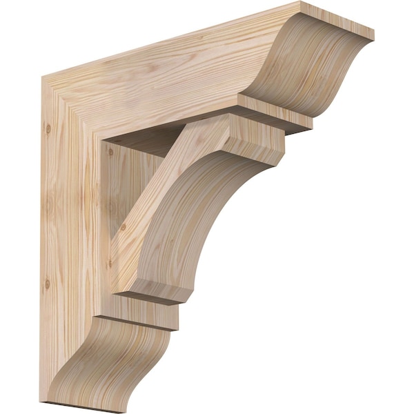 Ekena Millwork Legacy Traditional Smooth Bracket w/ Offset Brace, Douglas Fir, 7 1/2"W x 22"D x 22"H BKT0806X22X22LEC01SDF - main
